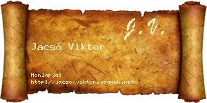 Jacsó Viktor névjegykártya